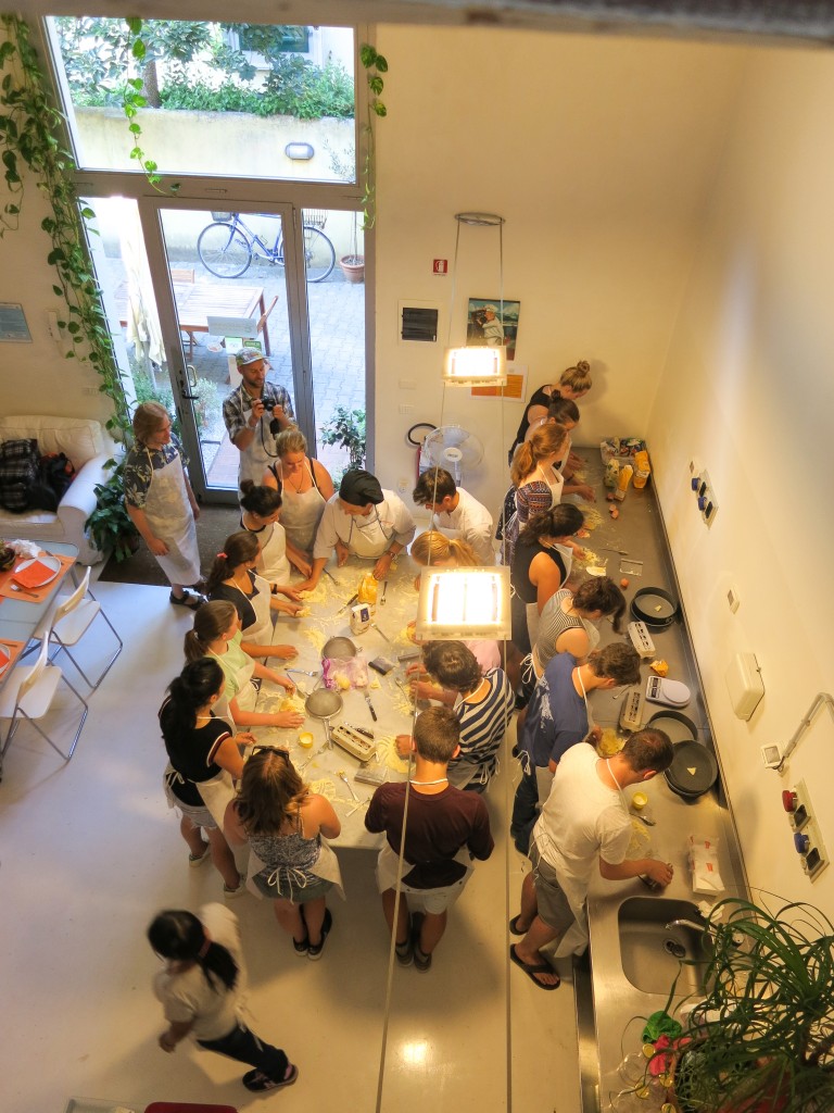 An overhead view of the action