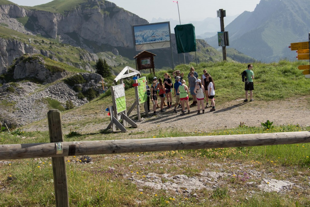 Our group leader Spencer confirms the route
