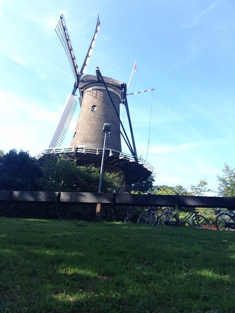 Hanging out by the windmill in Alkmaar. (Photo by Madeline P.)