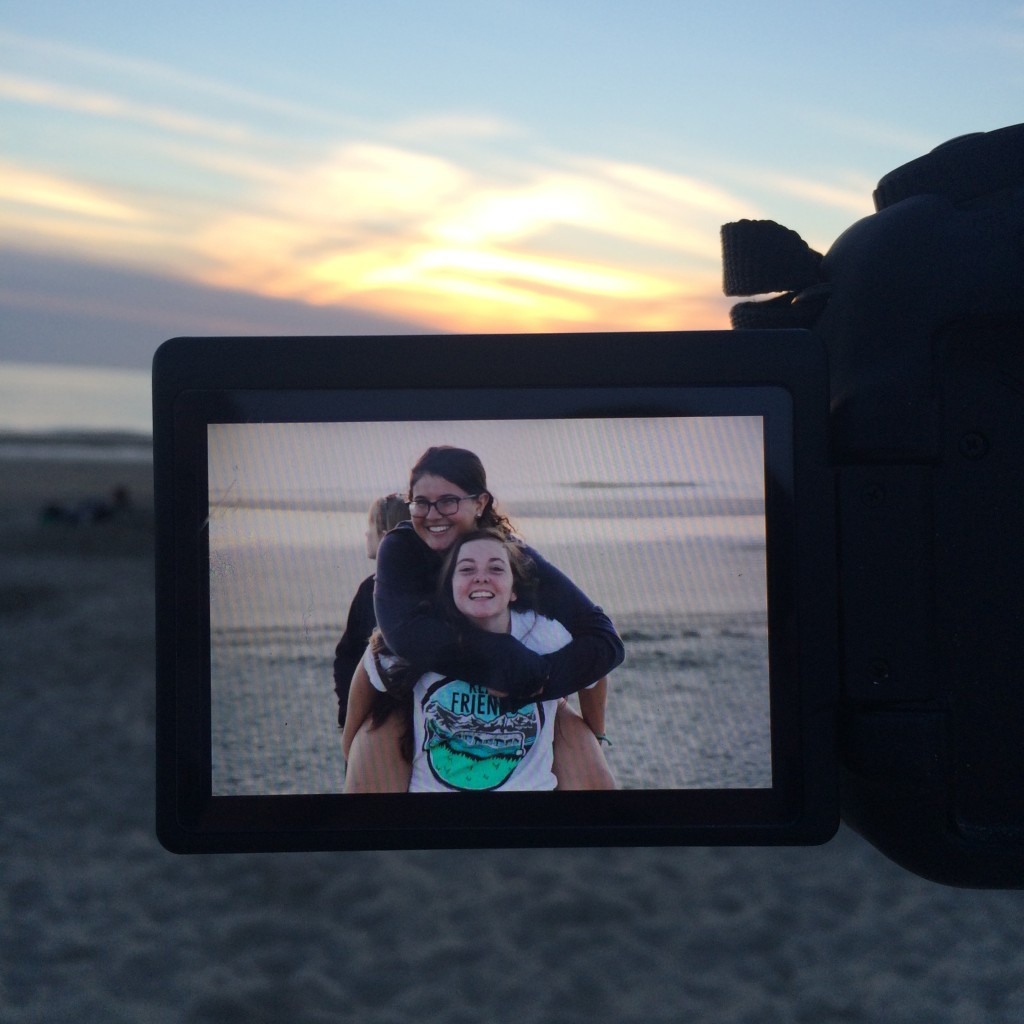 Spontaneous piggyback rides at the beach in Egmond are the best kind. (Photo by Sophie E.)